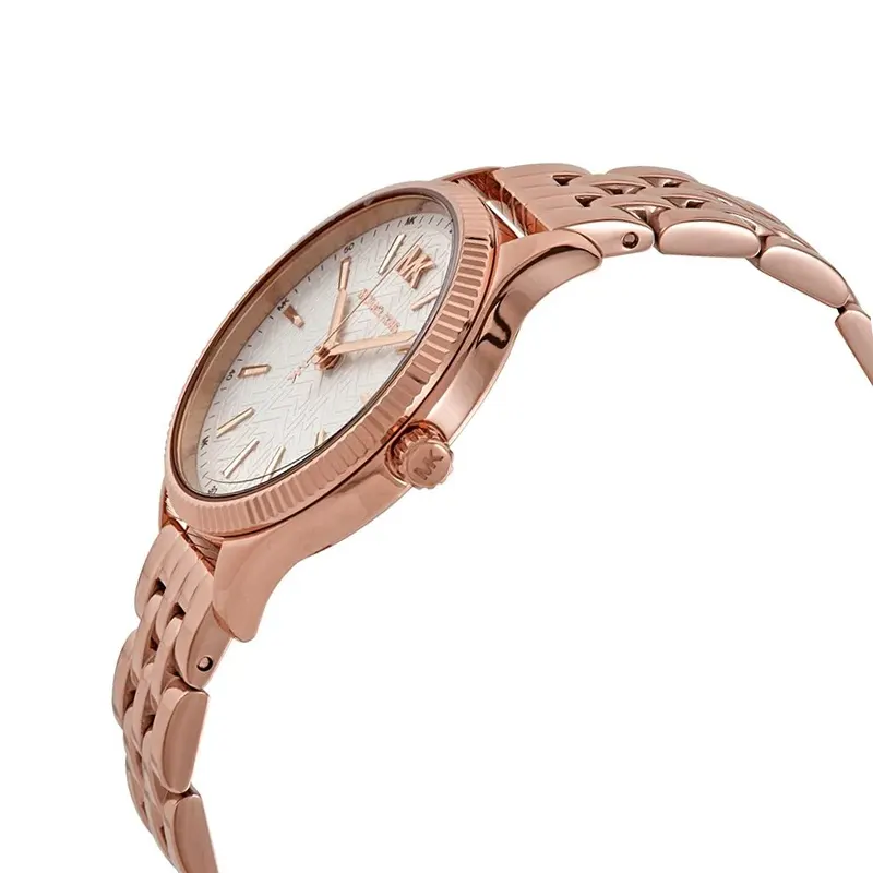 Michael Kors Lexington White Dial Rose Gold Ladies Watch- MK6641